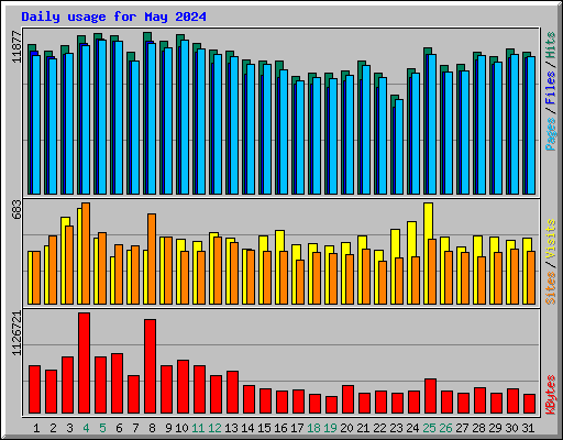 Daily usage for May 2024