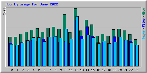 Hourly usage for June 2022