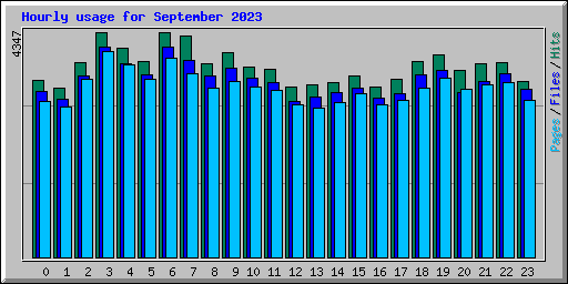 Hourly usage for September 2023