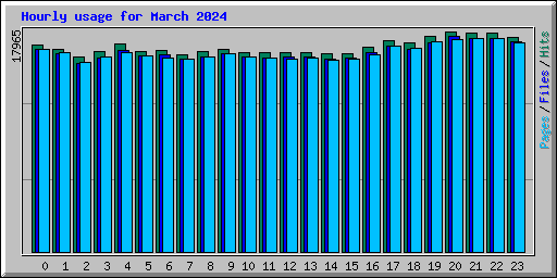 Hourly usage for March 2024