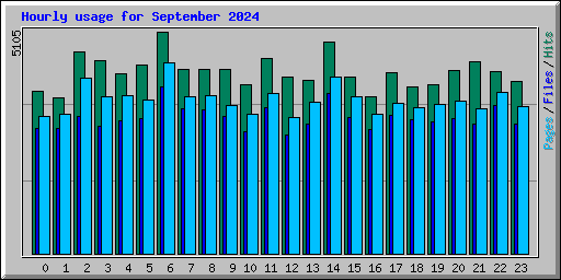 Hourly usage for September 2024